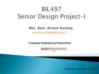 BIL497 Senior Design Project -I