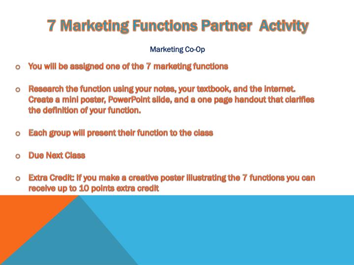 7 marketing functions partner activity