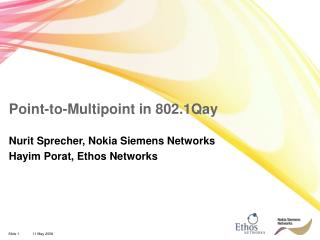 Point-to-Multipoint in 802.1Qay