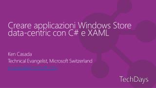 Creare applicazioni Windows Store data-centric con C# e XAML
