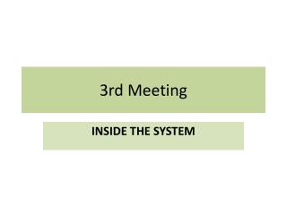 3rd Meeting