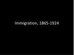 Immigration, 1865-1924