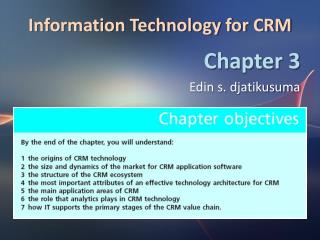Information Technology for CRM