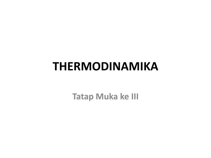 thermodinamika