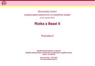 rizika a basel ii