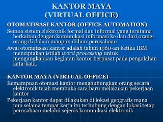 kantor maya virtual office
