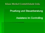 Klaus Merkel Contabilidade Ltda. - slide 1