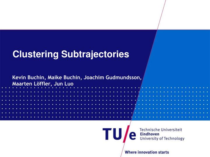 clustering subtrajectories