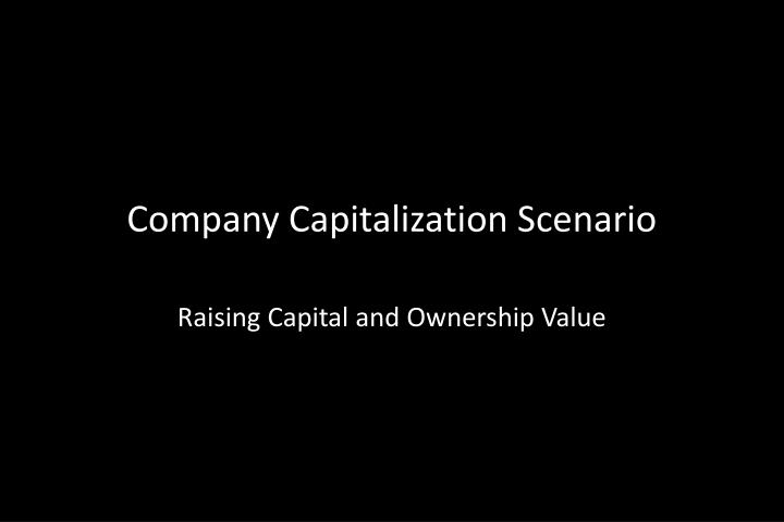 company capitalization scenario