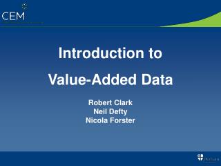 Introduction to Value-Added Data