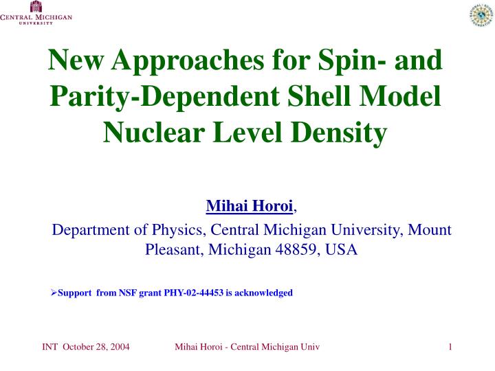 new approaches for spin and parity dependent shell model nuclear level density