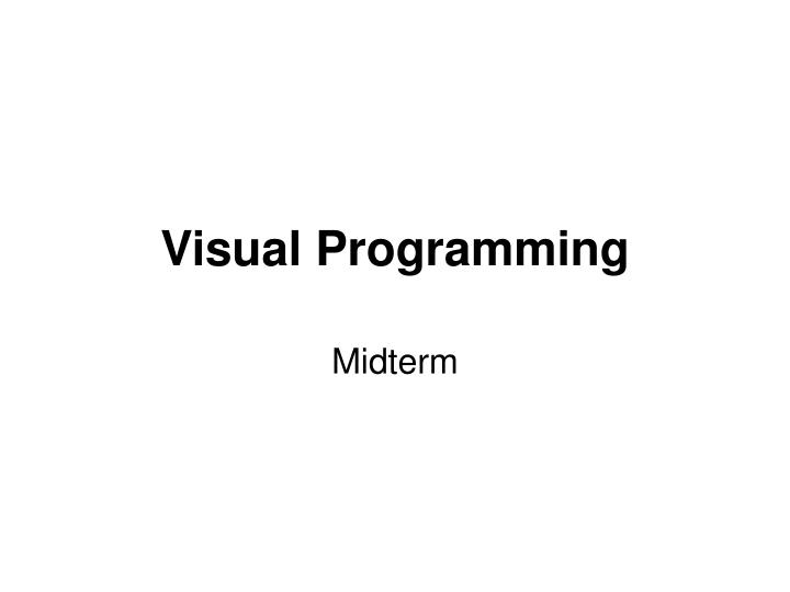 visual programming