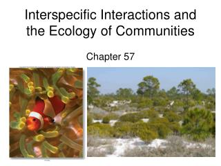 Interspecific Interactions and the Ecology of Communities Chapter 57