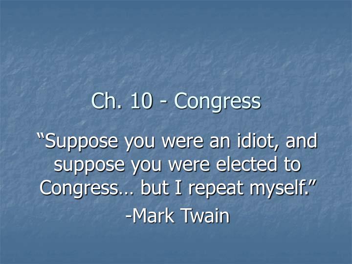 ch 10 congress