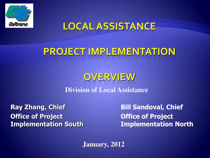 bill sandoval chief office of project implementation north