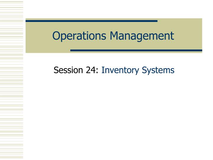 operations management