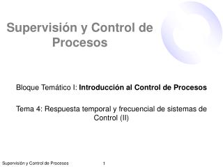 supervisi n y control de procesos