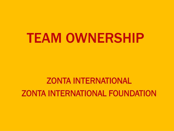 team ownership