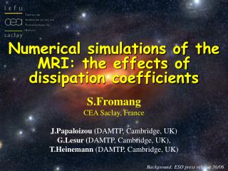 Numerical simulations of the MRI: the effects of dissipation coefficients