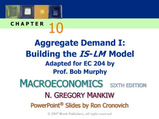 Aggregate Demand I: Building the IS - LM Model Adapted for EC 204 by Prof. Bob Murphy