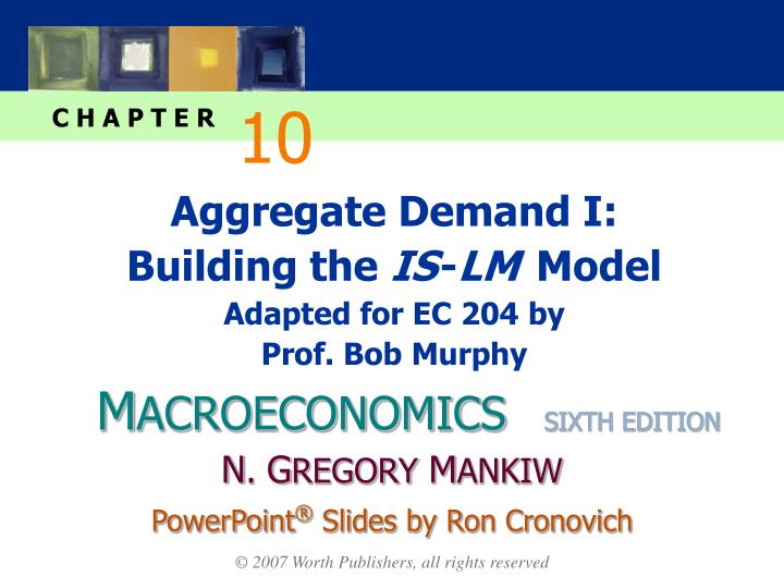 aggregate demand i building the is lm model adapted for ec 204 by prof bob murphy