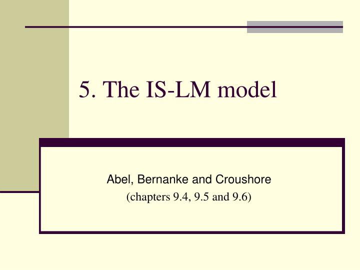 5 the is lm model