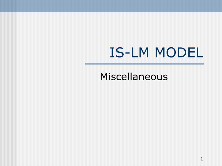 is lm model