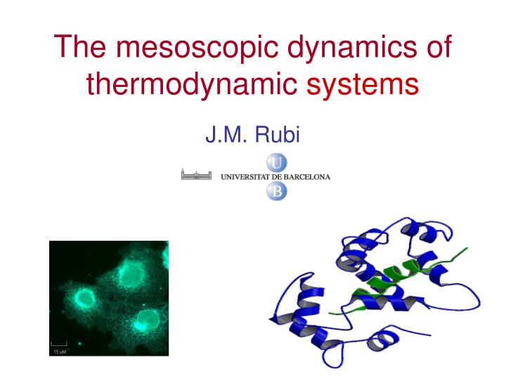 the mesoscopic dynamics of thermodynamic systems