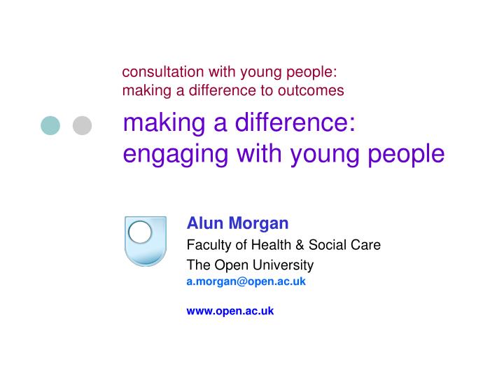 making a difference engaging with young people