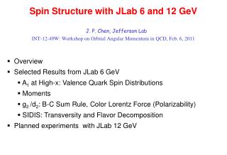 Spin Structure with JLab 6 and 12 GeV