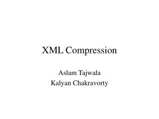 XML Compression