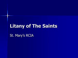 Litany of The Saints