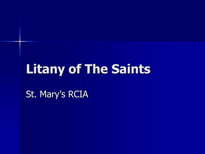 litany of the saints