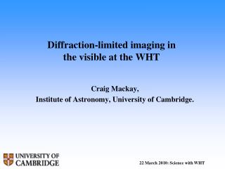 Diffraction-limited imaging in the visible at the WHT