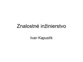 znalostn in inierstvo
