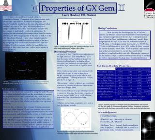 Properties of GX Gem