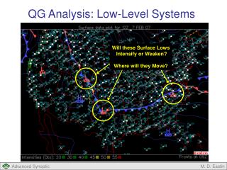 QG Analysis: Low-Level Systems