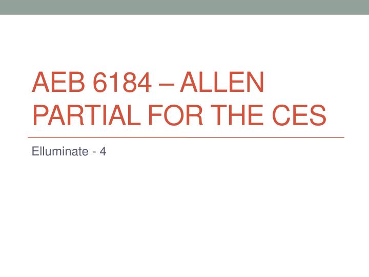 aeb 6184 allen partial for the ces