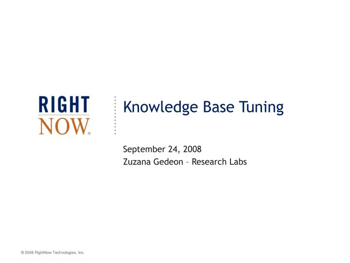 knowledge base tuning