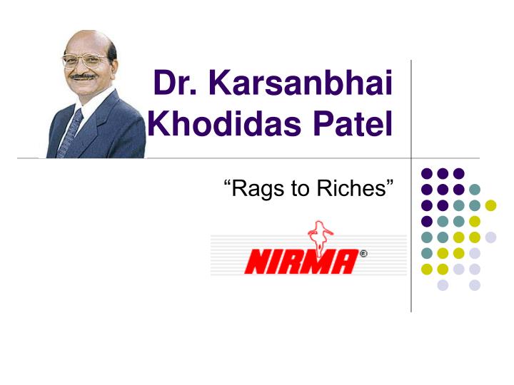 dr karsanbhai khodidas patel