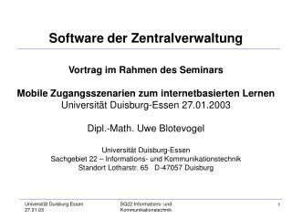 software der zentralverwaltung