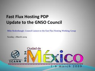 Fast Flux Hosting PDP Update to the GNSO Council