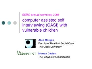 computer assisted self interviewing (CASI) with vulnerable children