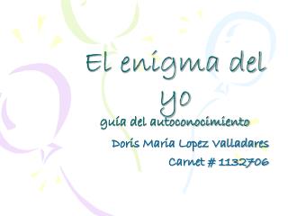 el enigma del yo gu a del autoconocimiento