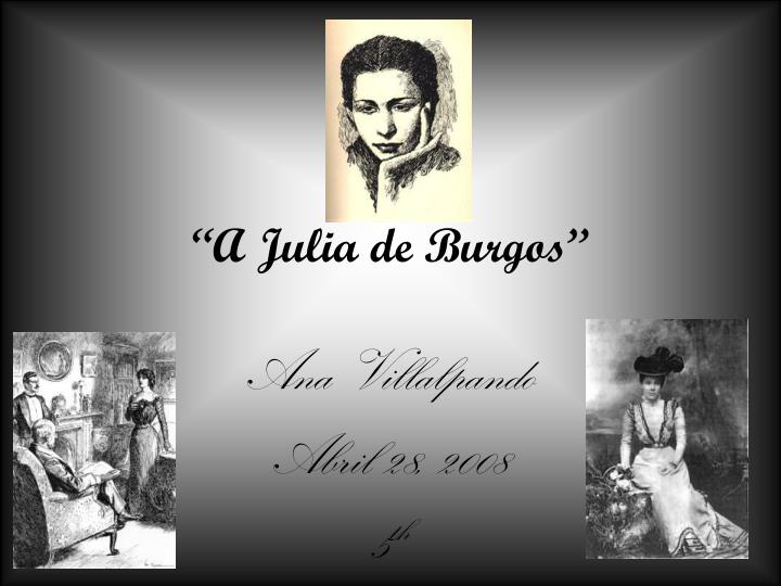 a julia de burgos