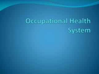 occupational health system