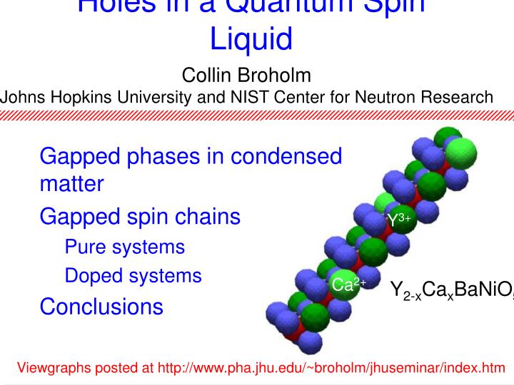 holes in a quantum spin liquid