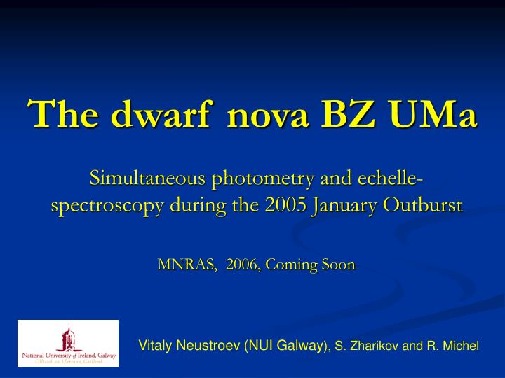 the dwarf nova bz u ma