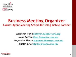 Business Meeting Organizer A Multi-Agent Meeting Scheduler using Mobile Context