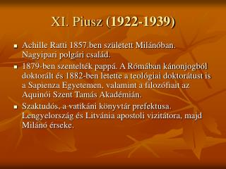 xi piusz 1922 1939